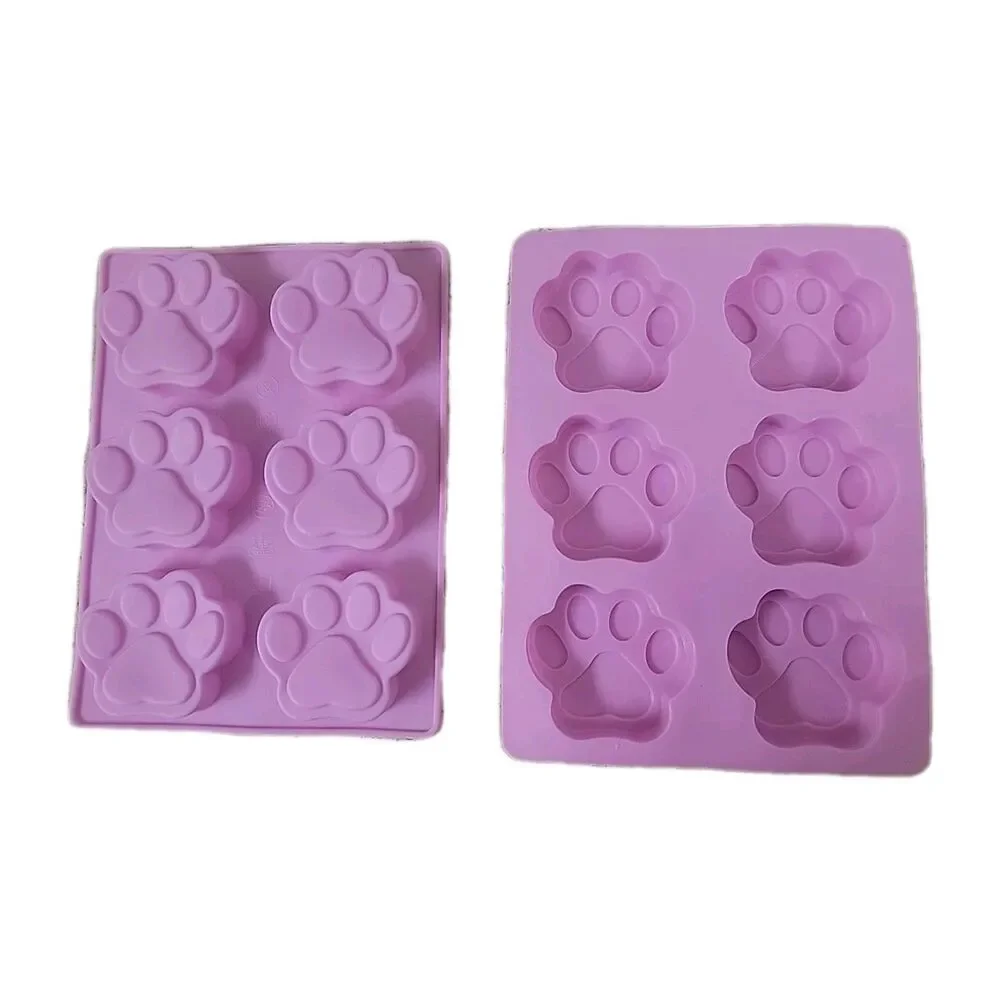 2 Pack Silicone Dog Paw Mold for Homemade Treat, Puppy Dog Paw Shaped, Food Safe